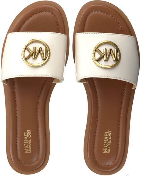 michael kors women slides|Michael Kors slip on slippers.